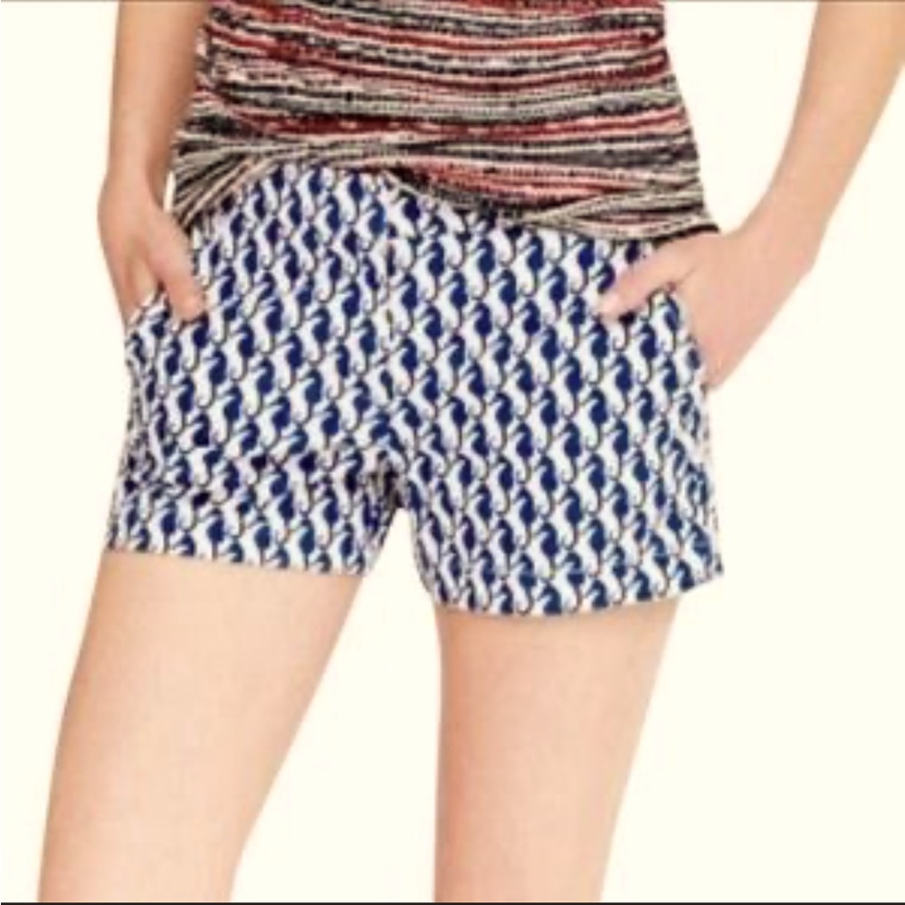 J. Crew Chino Shorts Seahorse Print